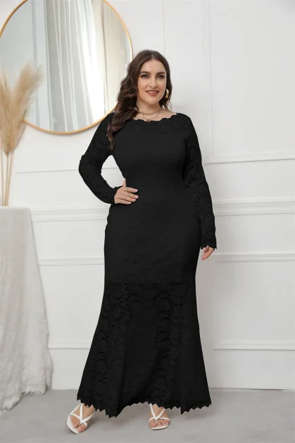 Elegant Lace Plus Size Dress - Image 2