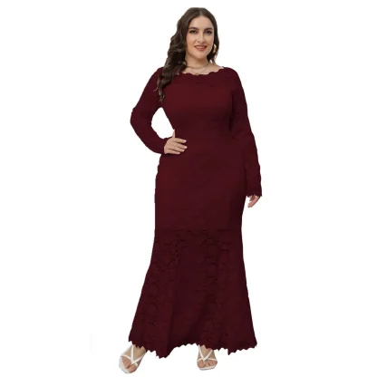 Elegant Lace Plus Size Dress - Image 4