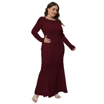 Elegant Lace Plus Size Dress - Image 5
