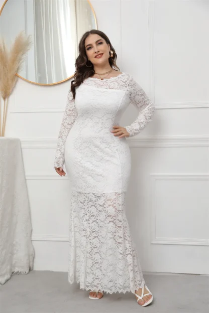 Elegant Lace Plus Size Dress