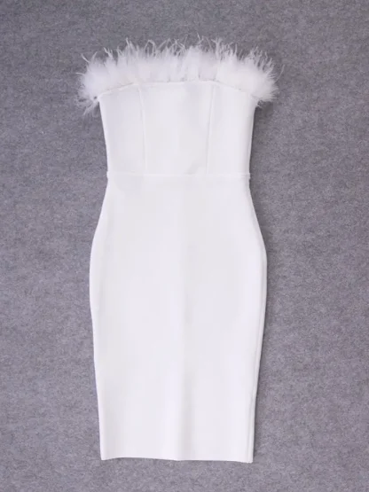 Luxury White Cocktail Dress - Image 4