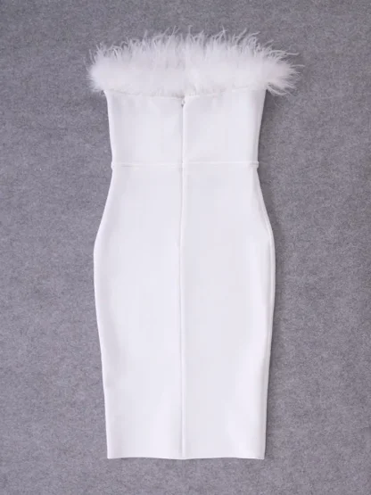 Luxury White Cocktail Dress - Image 5