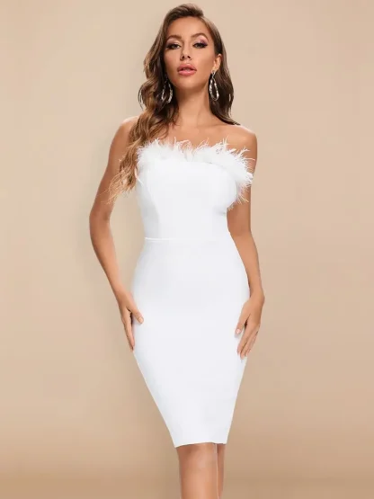 Luxury White Cocktail Dress
