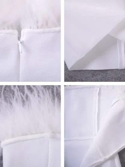 Luxury White Cocktail Dress - Image 6