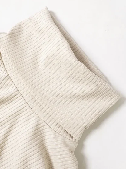 Knitted Turtleneck Long Sleeve Dress - Image 5