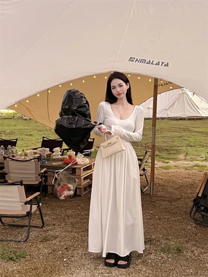 Vintage-style Elegant Casual Long Dress - Image 7