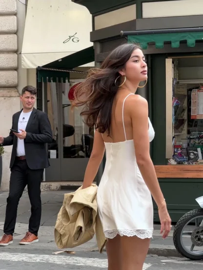 Sexy Lace V-neck Dress - Image 6