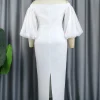 Off Shoulder Lantern Sleeve Dress - Image 4