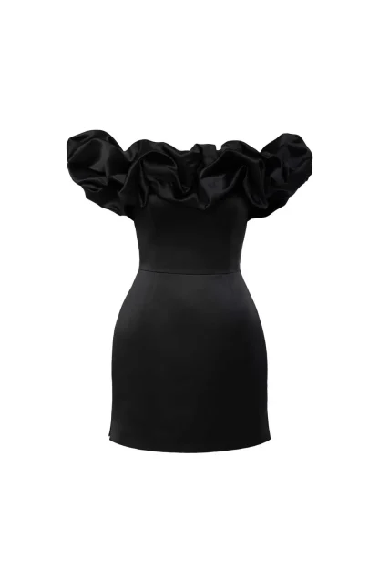 Off-shoulder Ruffled White Dresses - Image 5