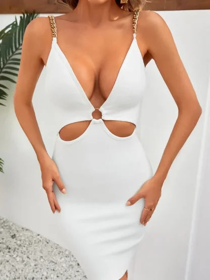 V-neck Cutout Bodycon Dress - Image 6