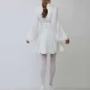 Elegant Chic Vintage-style White Dress - Image 3