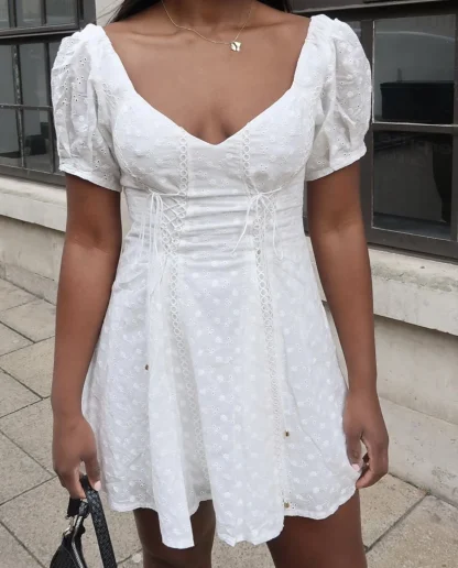Sexy Lace-up Mini Dress - Image 3