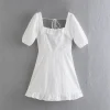 Backless Bohemian White Dress