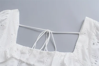 Backless Bohemian White Dress - Image 5