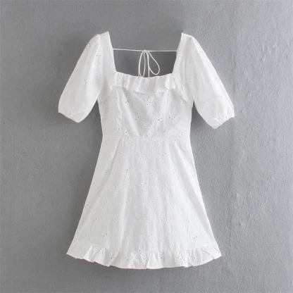 Backless Bohemian White Dress