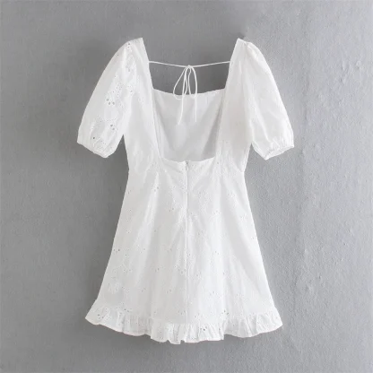Backless Bohemian White Dress - Image 6