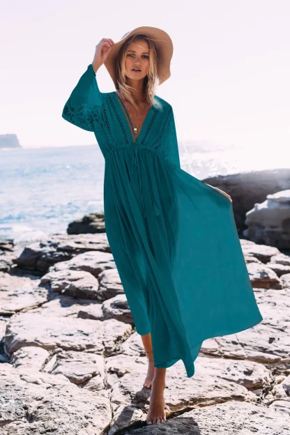 V-neck Maxi White Dress - Image 6