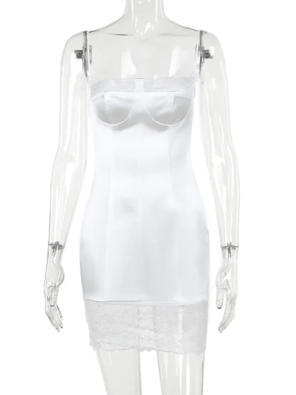 Sexy Lace Patchwork Mini Dress - Image 6