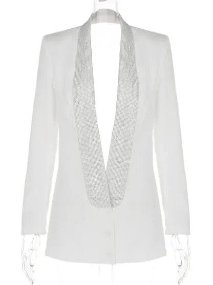 Deep V-Neck Collar Backless Dresses - Image 6