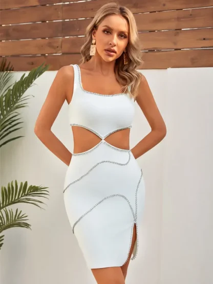 Waist Cutout Bodycon Dress - Image 3