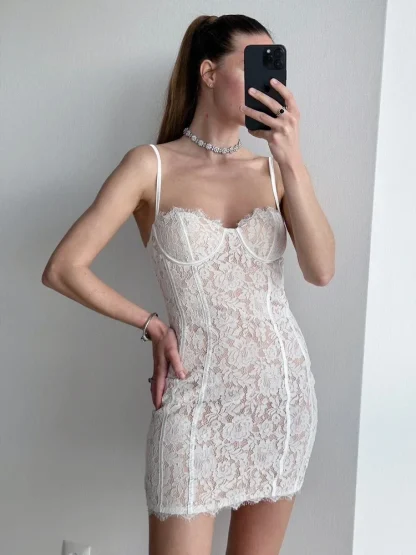 Skinny Lace Spaghetti Strap Dresses