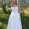 Square Neck Elegant White Dress - Image 2