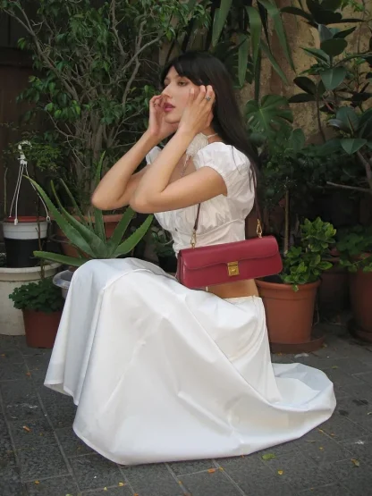 Square Neck Drawstring Dress Set - Image 5