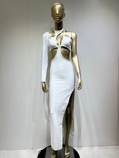 Sexy Single Sleeve Cutout Dress - Image 5