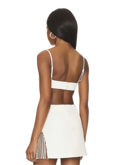 Sexy Tassel Beading White Dress Set - Image 3