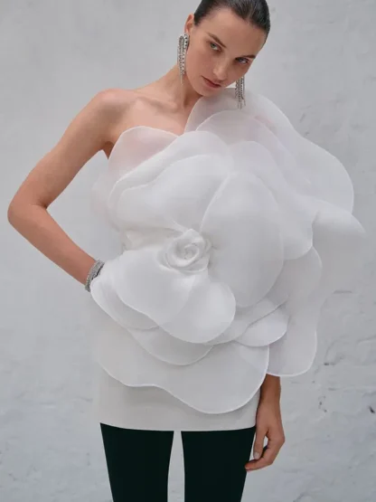 Big Elegant Flower Evening Dress - Image 2