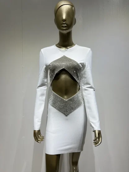 Long Sleeve Diamond-like Dresses - Image 6