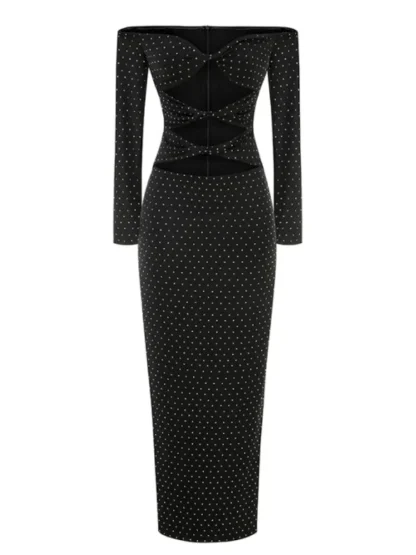 Off-shoulder Cutout Maxi Dresses - Image 5