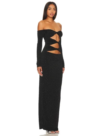 Off-shoulder Cutout Maxi Dresses - Image 2