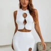 Sexy Cutout Diamond-like Dress Set - Image 2