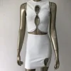Sexy Cutout Diamond-like Dress Set - Image 6