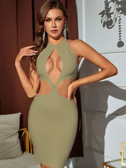 Sexy Key Hole Bodycon Dresses - Image 5