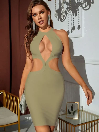 Sexy Key Hole Bodycon Dresses - Image 6