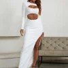 Sexy Cutout High Split Maxi Dresses