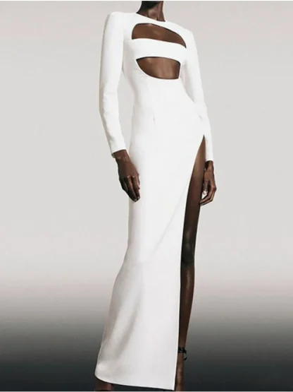 Sexy Cutout High Split Maxi Dresses - Image 3