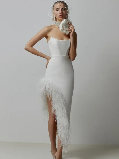 Strapless Split Evening Dresses