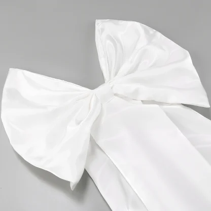 Strapless Long Bowknot Mini Dresses - Image 3