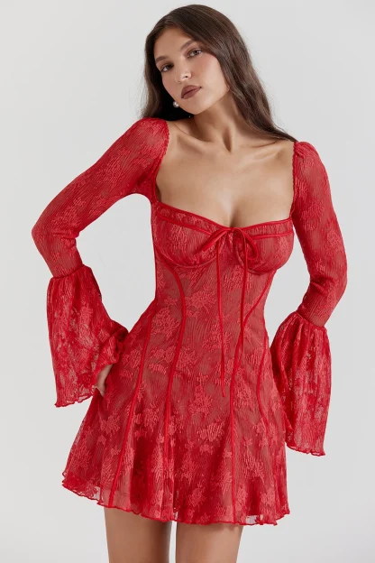 Elegant Long Sleeve Mini Dresses - Image 6