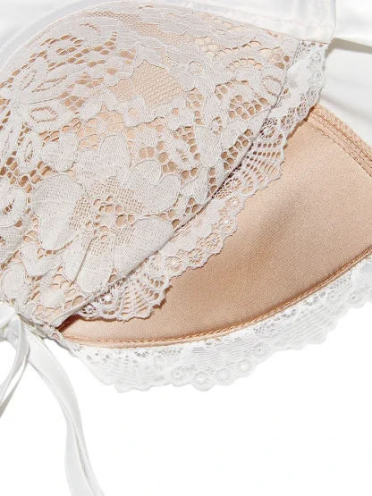 Elegant Chest Lace White Dress - Image 7