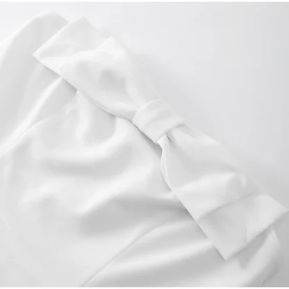 Sexy Bow Strapless White Dress - Image 7