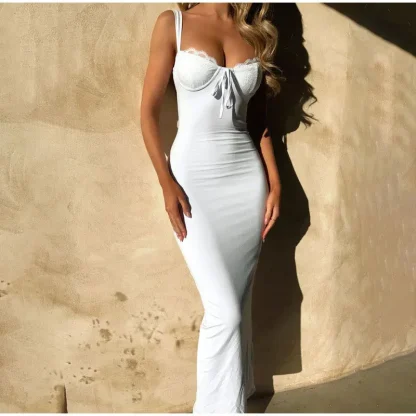 Sleeveless Elegant White Dresses