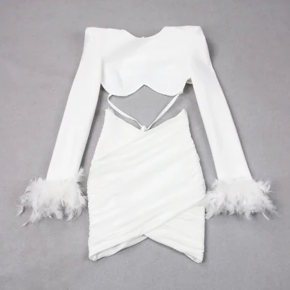 Sexy Long Sleeve Bodycon Dress Set