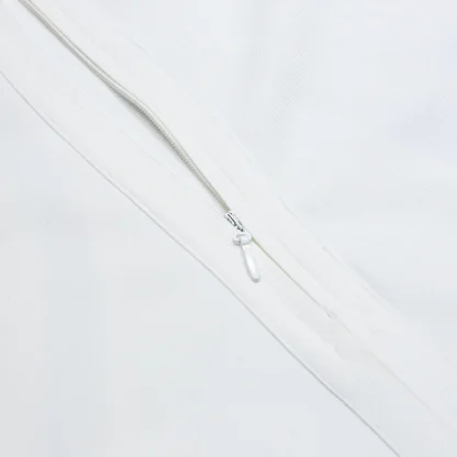 Halter Sheer Mesh White Dress - Image 7