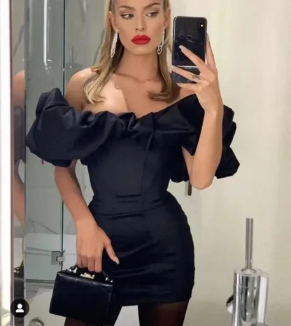 Ruffles Off-shoulder Mini Dresses - Image 4