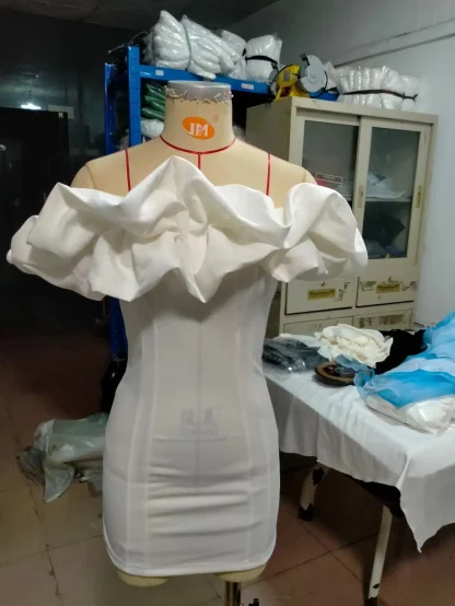 Ruffles Off-shoulder Mini Dresses - Image 5