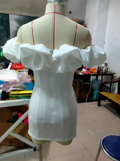 Ruffles Off-shoulder Mini Dresses - Image 6